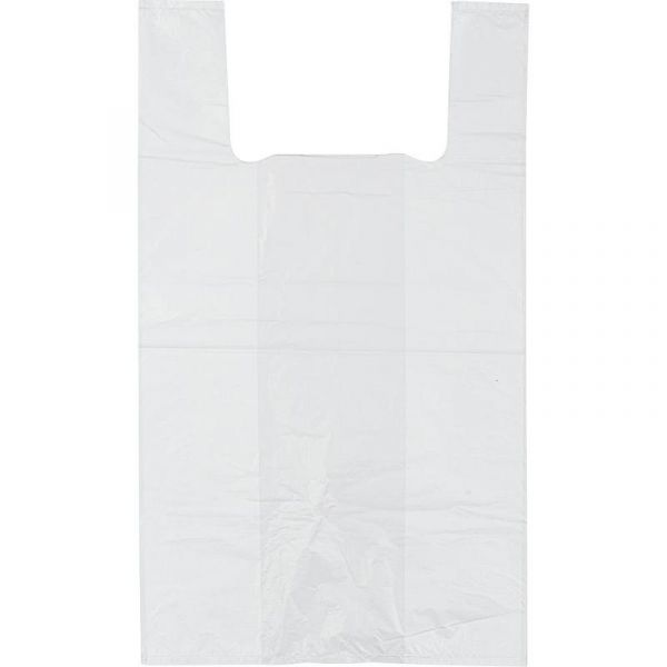 T-shirt bag 28+14*50 White AXIOM 100pcs/pack